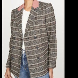 Rebecca Taylor Boucle Plaid Blazer 12 EUC